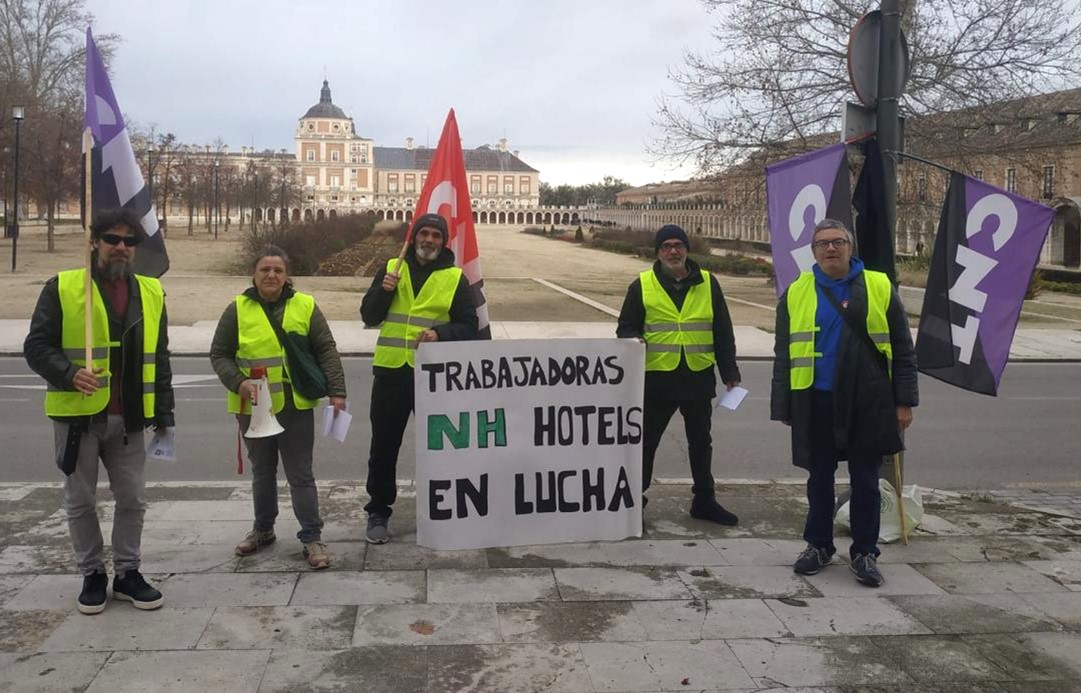 Piquete informativo sobre el conflicto laboral con NH Hotels